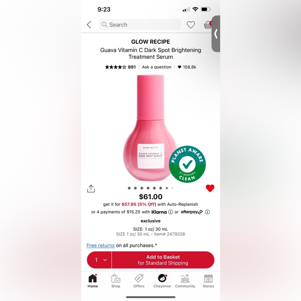 Guava vitamin C dark spot brightening serum